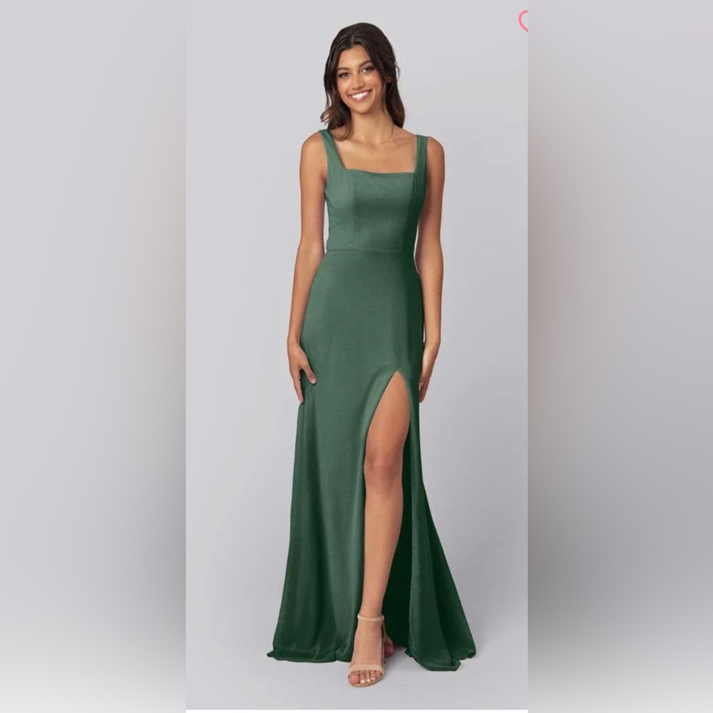 Eucalyptus Green Square Neck Maxi Dress